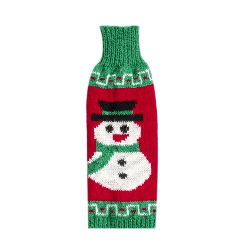 

Christmas Wine Bottle Cover Xmas Themed Tableware for Holiday Decoration красный/зелёный