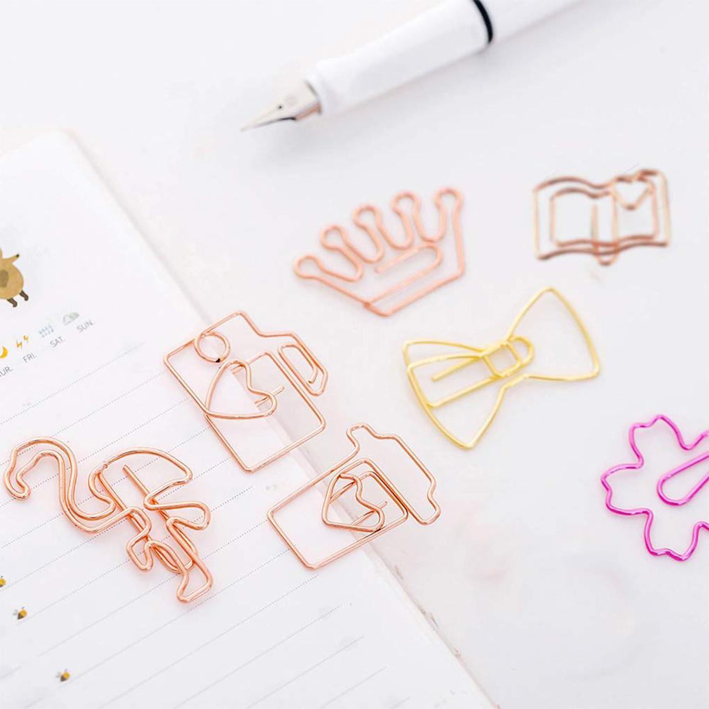 Open Book Shape Paper Clip Marking Document Photo Organizing Clip Metal Offic NE