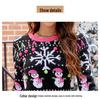 European & American Casual Christmas Snowman Pullover Sweater - 2023 Autumn Winter Cartoon Alpaca Knitwear.