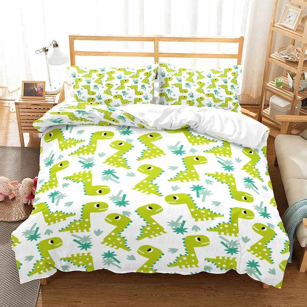 3D Camouflage Jurassic Dinosaur Duvet Cover Sets For Boy Teen Bedding Set Winter Polyester Comforter Cover Pilowcases Beds