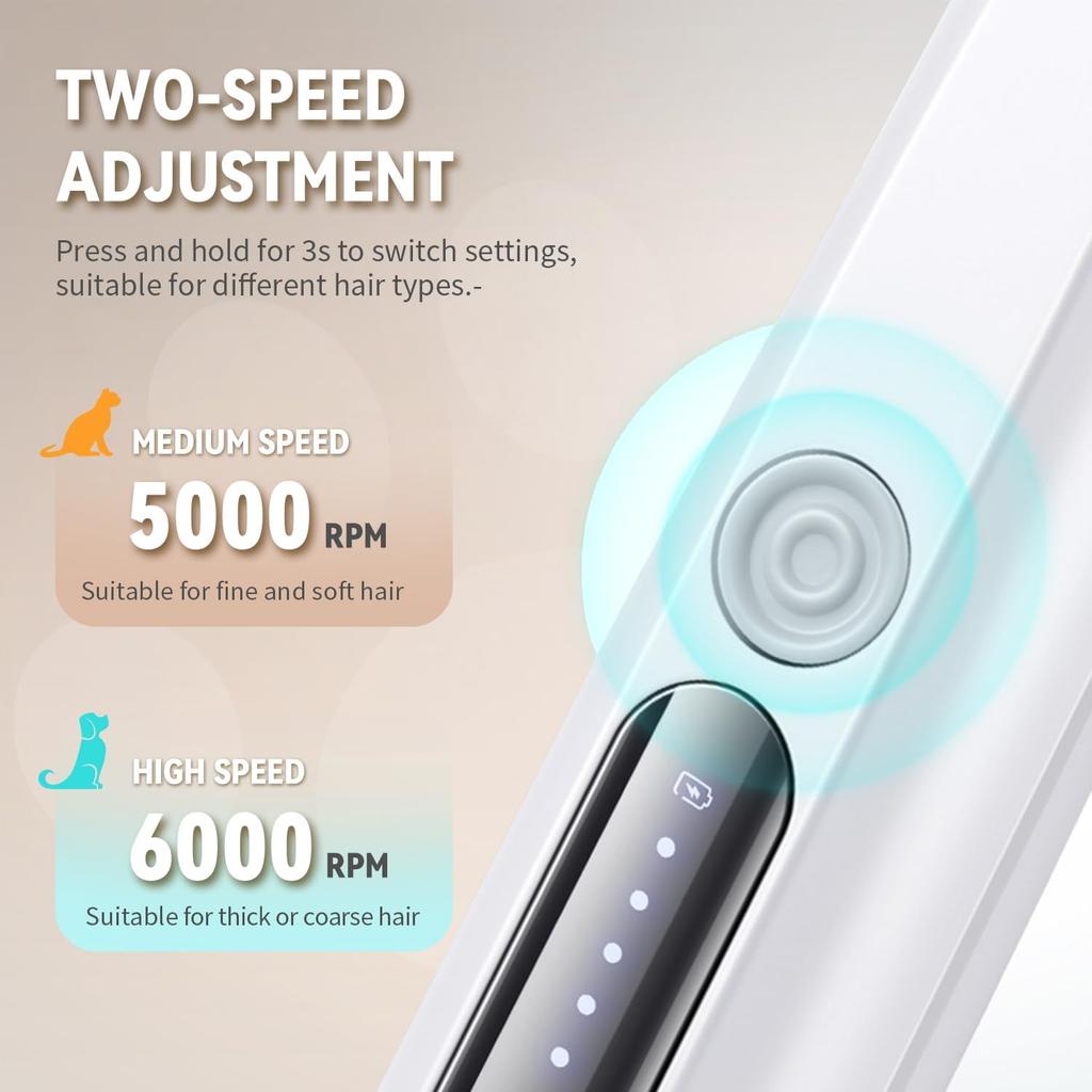 Luxury Rechargeable Electric Hair Trimmer for Pets Portable Waterproof Clipper for Cats Dogs Stylish Grooming Product Plastic