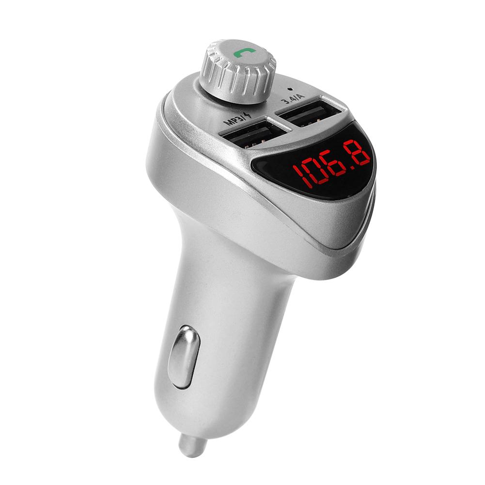 Car Charger FM Transmitter Bluetooth MP3 Player Car Audio USB Car Charger Adapter TF Card Car Kit 3.4A Dual Fast Phone Charger