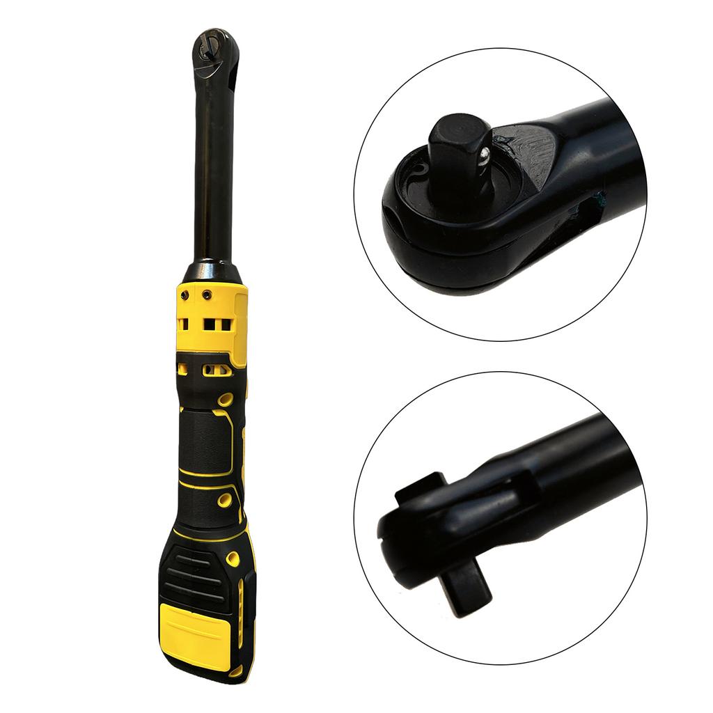 3/8inch Cordless Ratchet Wrench 6inch Extended Neck Wrench 40Ft Lbs Torque 400RPM Electric Driver