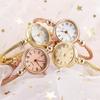 Luxury Women's Watches Small Gold Bangle Ladies Bracelet Wristwatch Stainless Steel Retro Quartz Watch Female Dress Clock