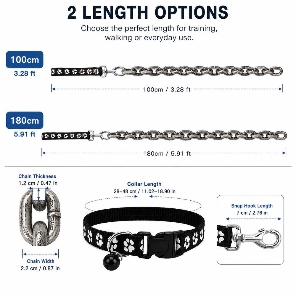 Lightweight Fake Chain Leash Funny Photo Prop Leash Novelty Dog Leash Prop Puppy Walking
