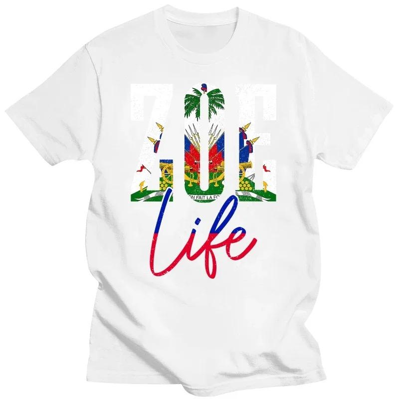 

Haiti Flag Haitian Life Pride Vintage T Shirts Cotton Streetwear Short Sleeve Birthday Gifts Summer Style T-shirt Mens Clothing#Color(1) S