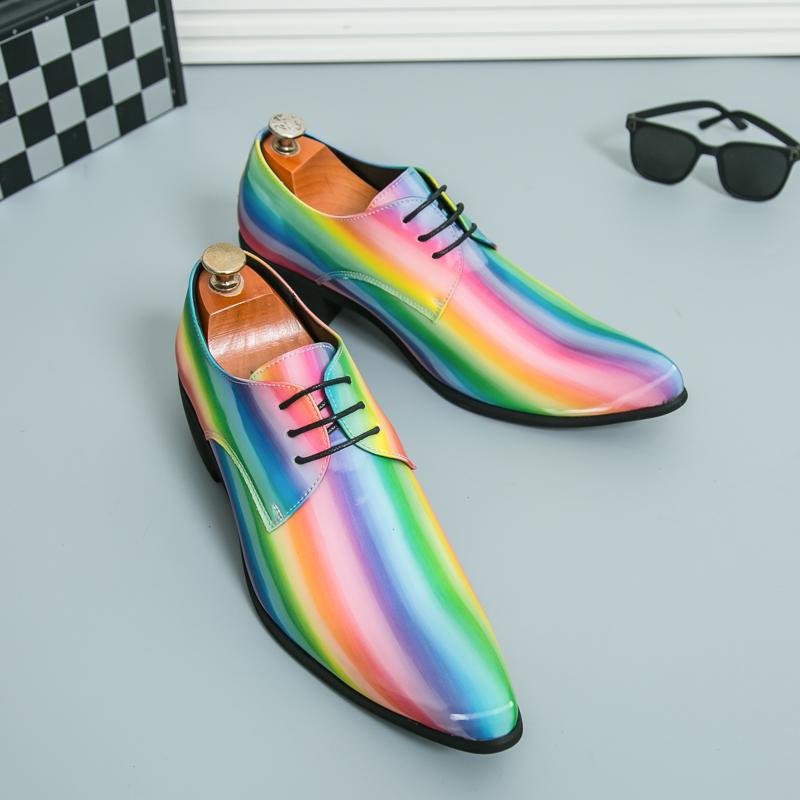 Moda Moda Abito da Festa Scarpe in Pelle Uomo Colore Scarpe da Matrimonio Business per Uomo Club Scarpe Formali Scarpe Artigianali Designer Originali