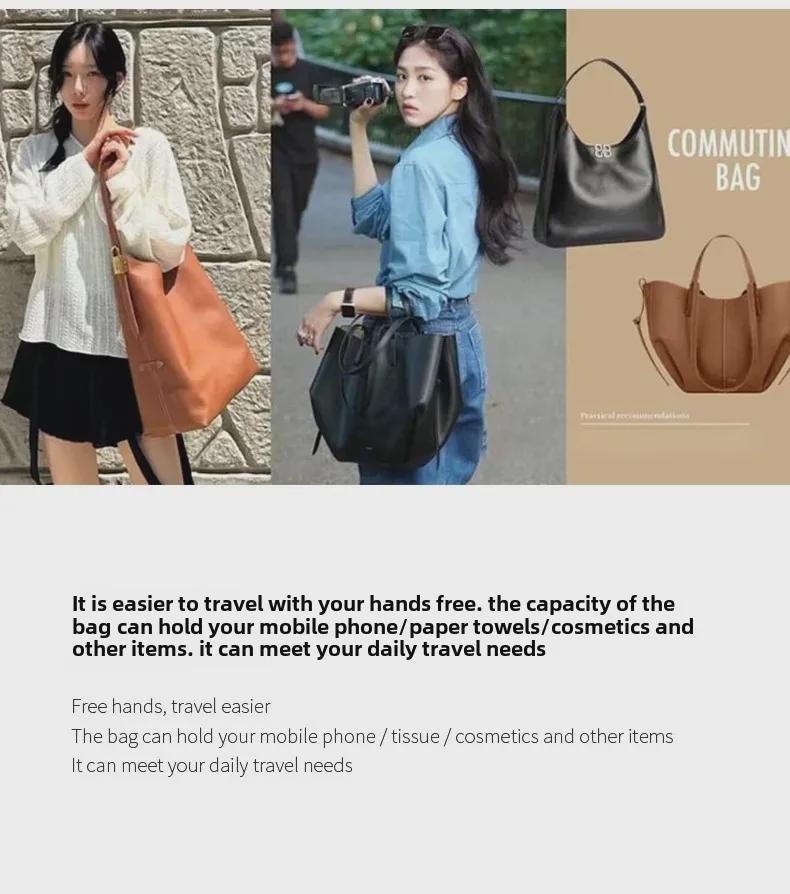 2024 Autumn Large Capacity Genuine Leather Women's Wing Tote Bag