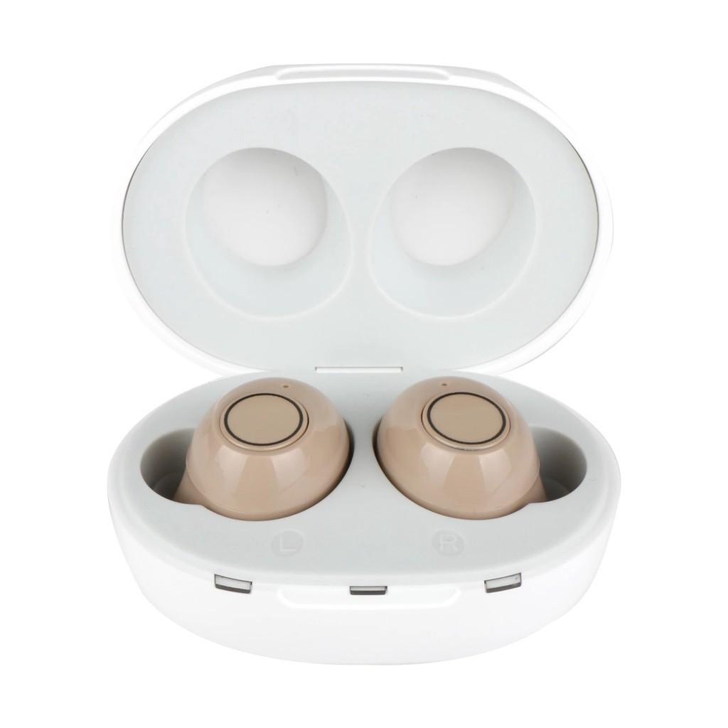 1 Pair Mini Rechargeable Smart Hearing Aids Invisible Digital Audiphone CIC Sound Voice Amplifier  Enhancer