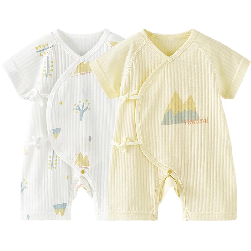 TONGTAI Baby Short Sleeve Cotton Romper