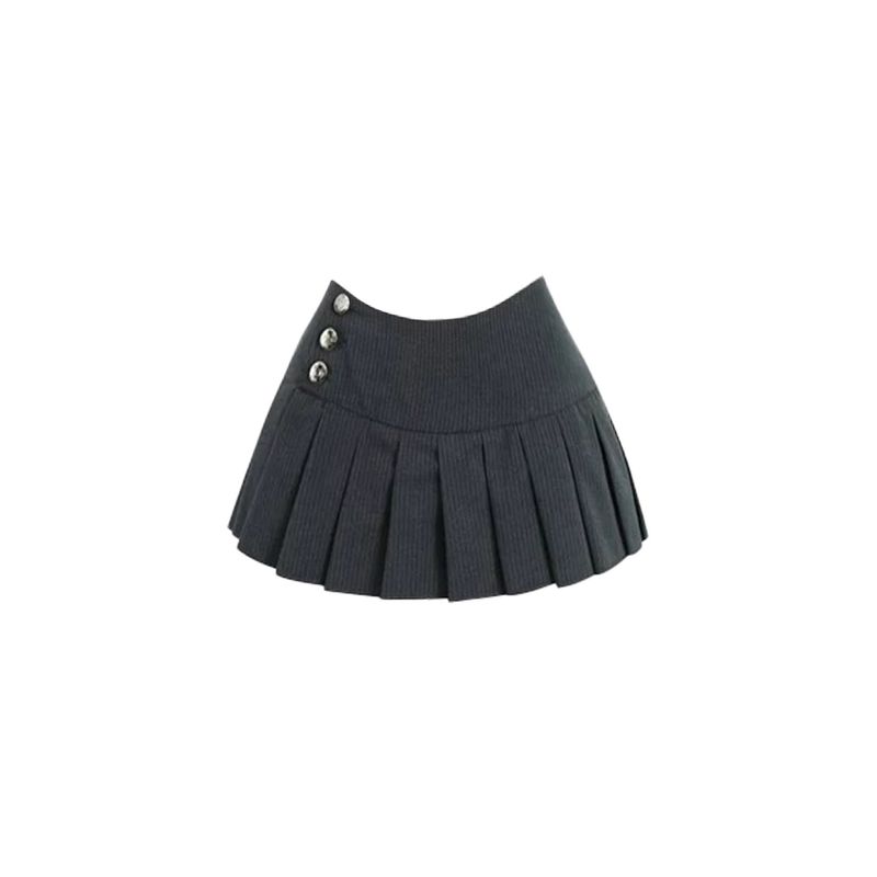 

Heza Loose-Fit American Style Preppy Style Waist-Tight Tube Top Tops Women s Summer Sexy High Waist Pleated Skirt Slimming Suit Pleated Skirt S