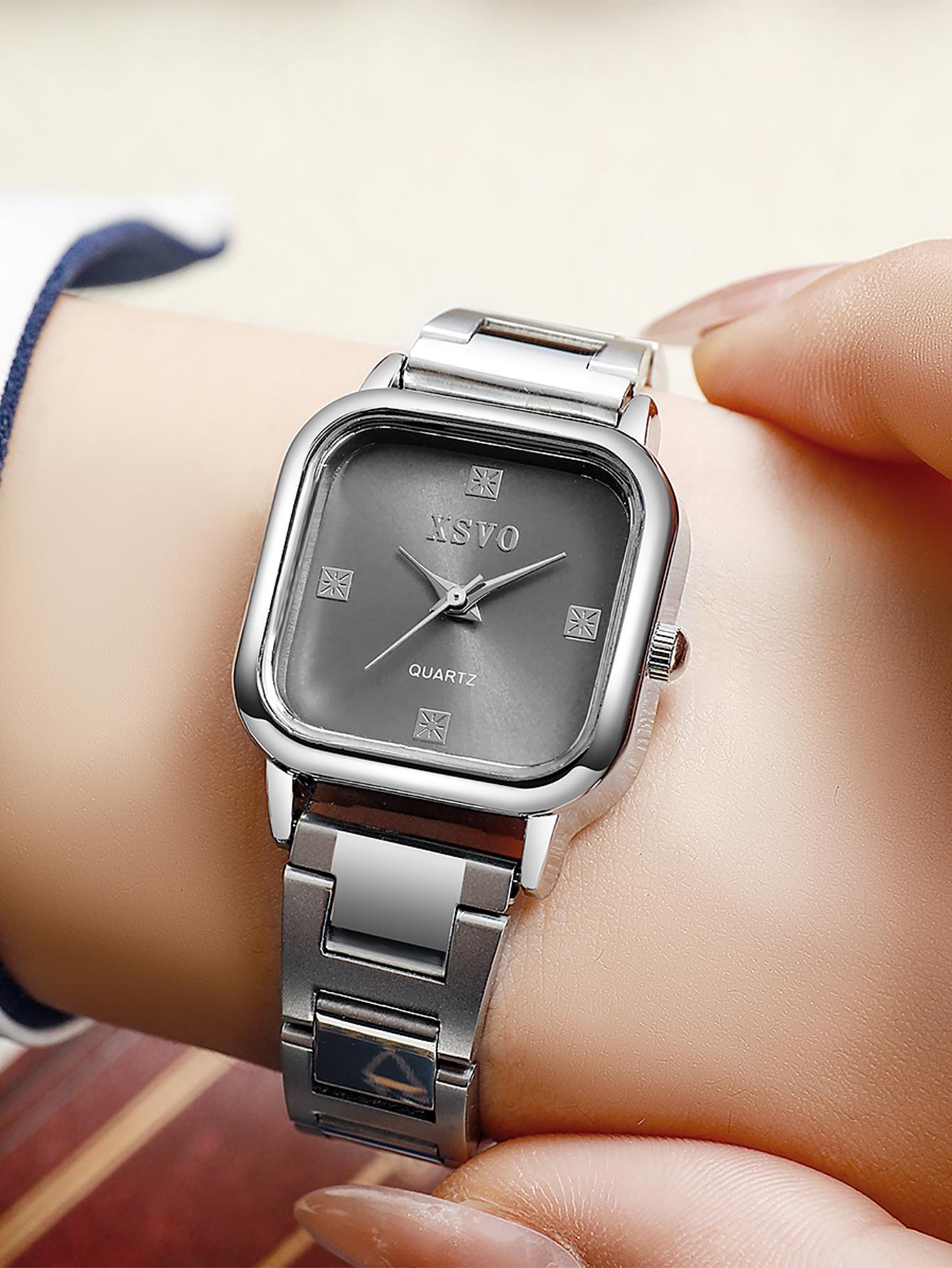 

Line scale fashion luxury ladies quartz watch for Halloween Christmas holiday gift сірий