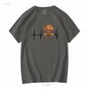 Funny Dog Heartbeat For Vizsla Lovers T Shirt Long Or Short Sleeves Vintage Washed Fashion Versatile Stylish Streetwear Unisex
