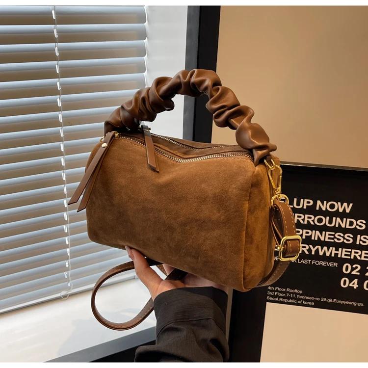 

Solid Boston Design PU молния женские сумки через плечо трендовые швейные нитки бренд женские сумки через плечо