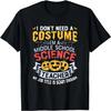 Halloween-Kostüm-T-Shirt für Mittelschullehrer im Fach Naturwissenschaften