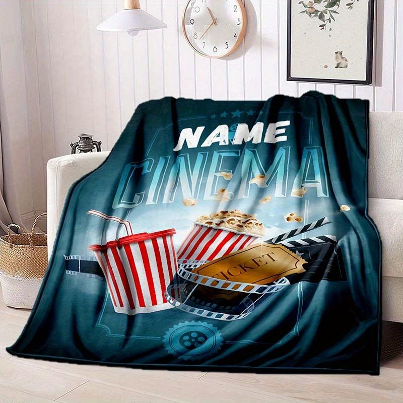 Movie Elements Customize Your Name Blanket Warm Comfortable And Soft Blankets Are Suitable For Home Lunch Break Blanket Office Sofa Sofa Gift To