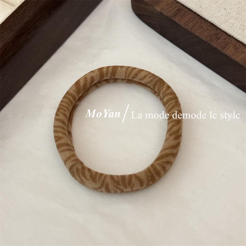 

High Elastic Leopard Print Ponytail Hair Tie - Durable Seamless Band for Women