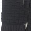 Pristine HERMES Gloves H Logo Motif All-over Knit Gloves Black Cashmere Mens L Used