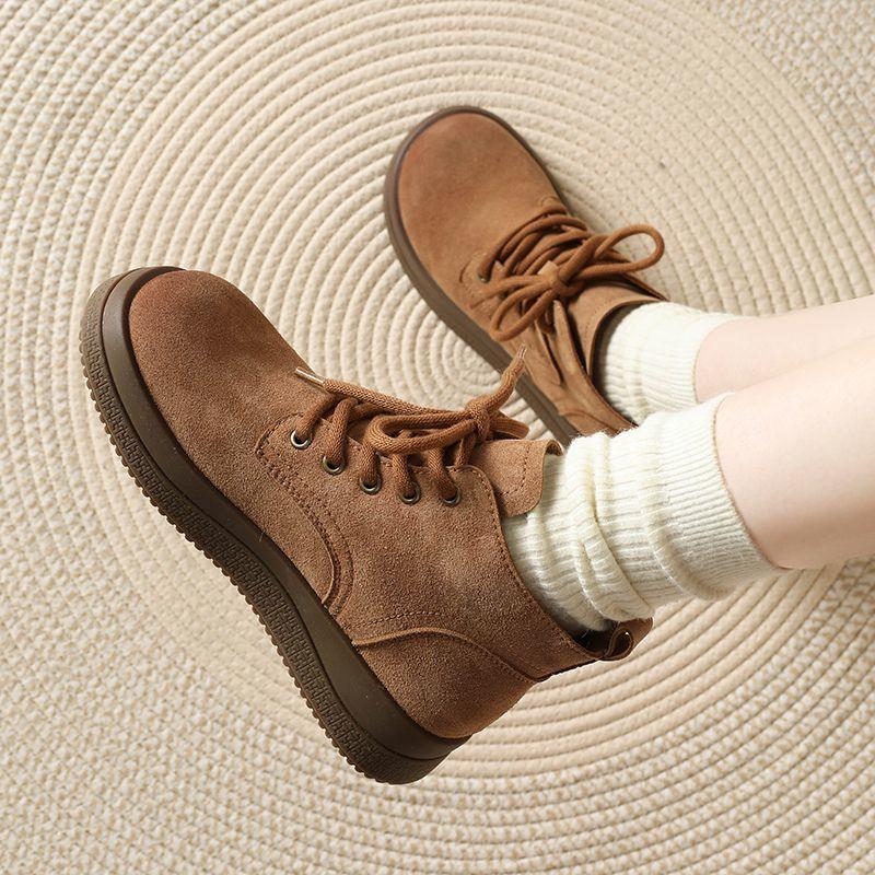 2025 New Fried Street Martin Boots Women's Autumn New British Style Locomotive Skinny Single Boots Trendy Versatile Platform Boots