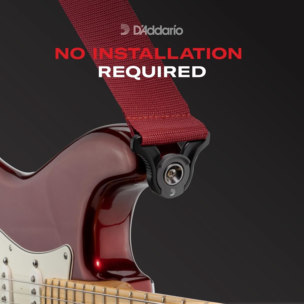 D'Addario Daddario Guitar Strap with Lock Structure Auto Lock Guitar Strap Skater Series 50BAL12 ...