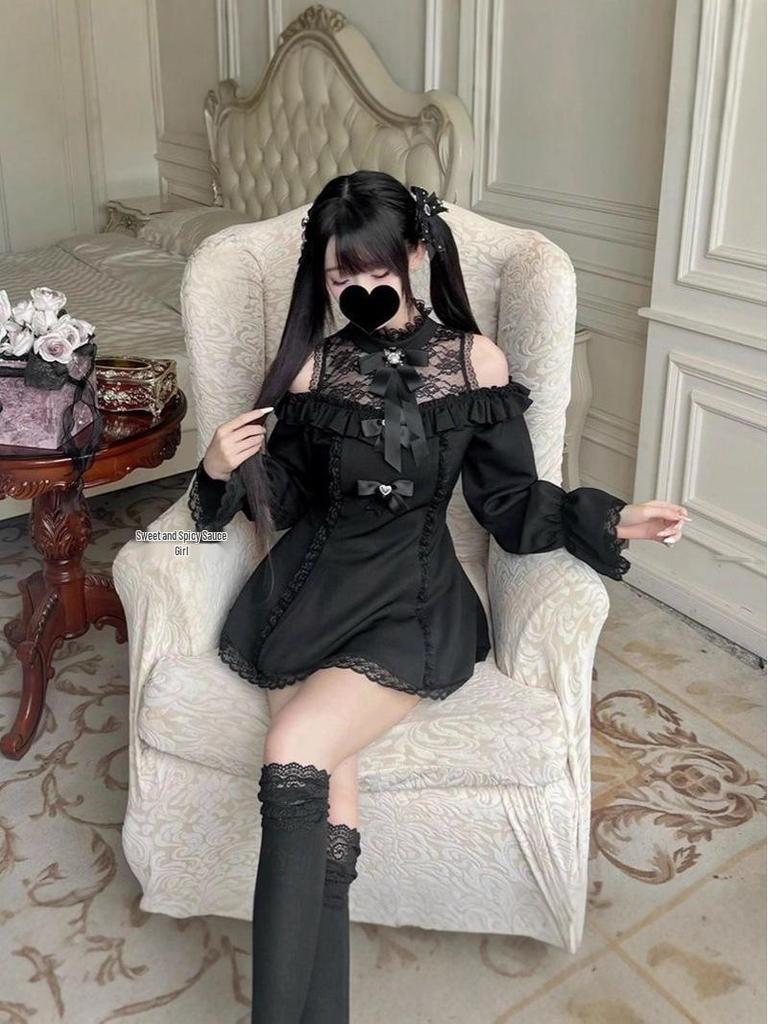 Japoński Mundurek JK Y2K Goth Bez Rękawów Zestaw: Spódnica z wysokim stanem i plisami oraz top z długim rękawem dla kobiet.