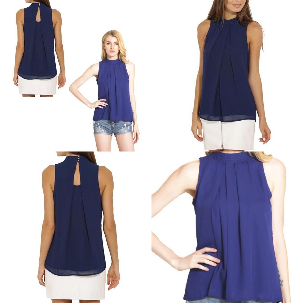 Elegante Blusa Estiva in Chiffon da Donna in 15 Splendidi Colori e 6 Taglie