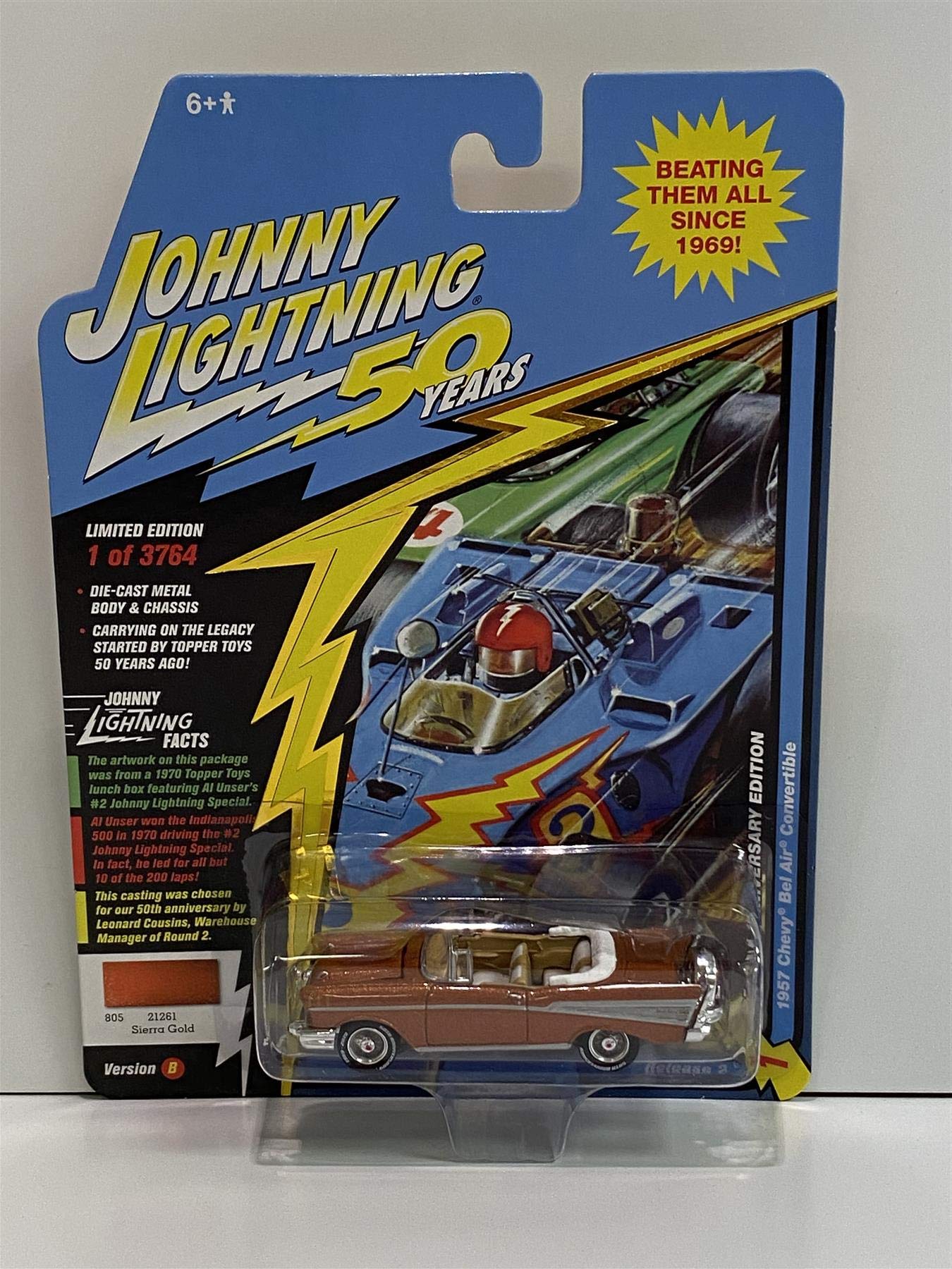 

Johnny Lightning JLCG020 Classic Gold VER B 1957 Chevy Bel Air Convertible