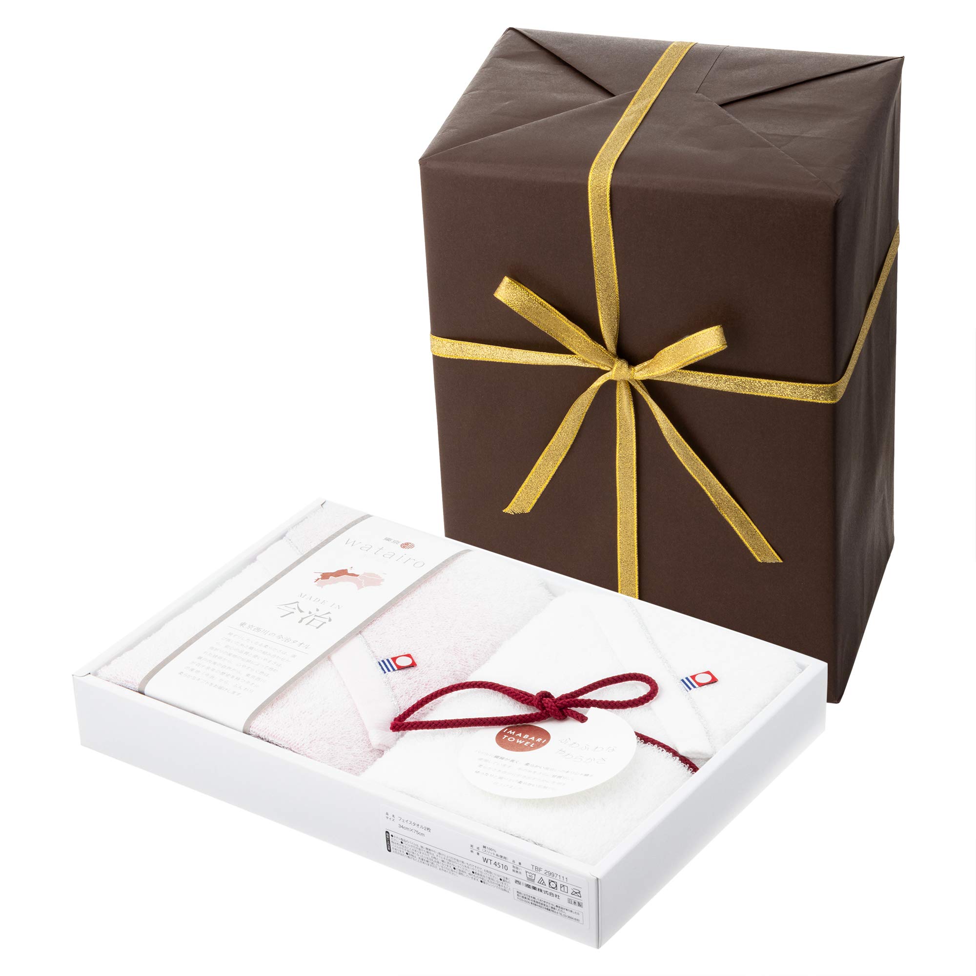 

with wrapping Watairo face towel 2P pink paper [Wrapped paper] (wrapping brown)