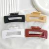 1/4Pcs Women Hair Claw Soft Silicone Anti-slip Teeth Back Head Hair Clip Geometric Shape Pain-Free Wear Hair Clamp
