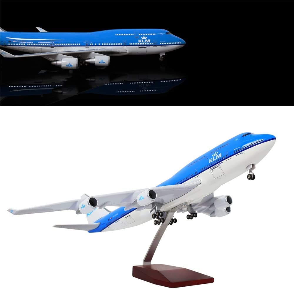1/160 Scale 50.5CM Airplane Airbus A380 Air France Airline Model W LED Light & Wheel Diecast Plastic Resin Plane For Collection