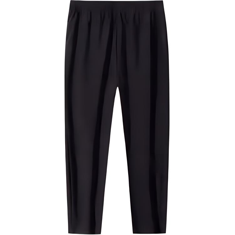 Anta Champion All-Weather Series Solid Color Mid-Rise Comfortable Breathable Versatile Fleece Thick Warm Sports Long Pants Men Bottoms 152510305-3