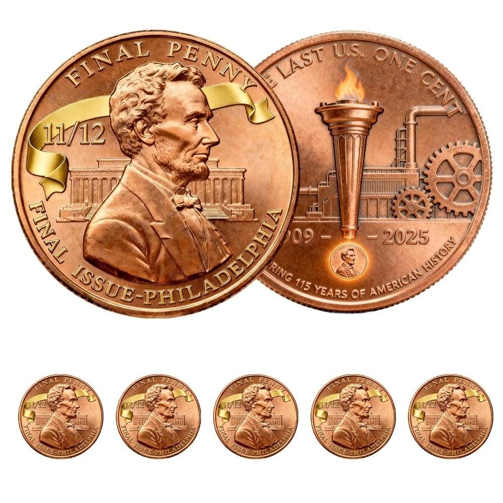 1909–2025 Date Lincoln Commemorative Coin Last Year Historic Souvenir Tribute Token Coin Collecting Historical Coin