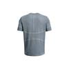 Under Armour Rush Seamless Logo Print Crew Neck Short Sleeve T-Shirt Men Tops Blue 1376781-465