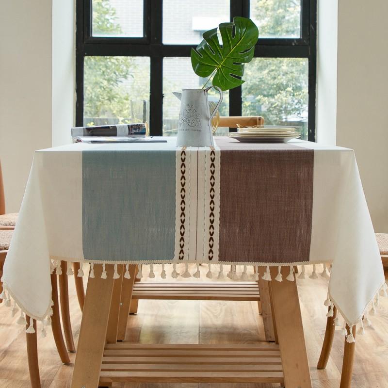 Waterproof Tablecloth With Tassels Christmas Party Decor Home Textile Table Cover Ins Style
