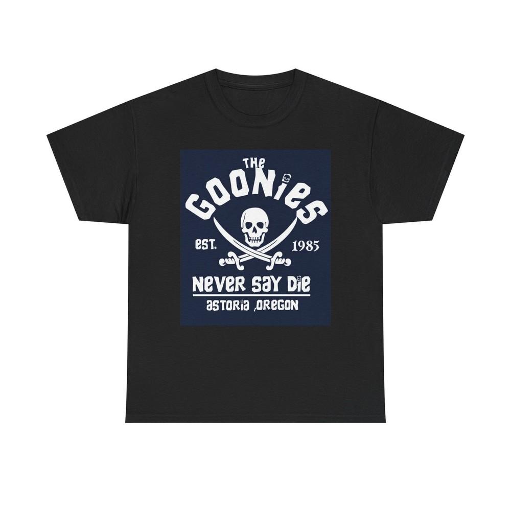 The Goonies Graphic T Shirt Oregon NEVER SAY DIE Funny Unisex Heavy Cotton Tee Unisex T-Shirt XL