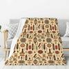 Coperta Personalizzata Modello Navajo Nativo Americano Boho Azteco Morbido Pile Caldo Primaverile Flanella Coperte Plaid Divano Biancheria da Letto Copriletto