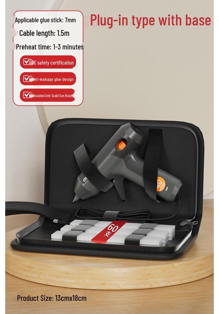 Deli DIY Electric Hot Glue Gun with 7mm Extended Glue Sticks