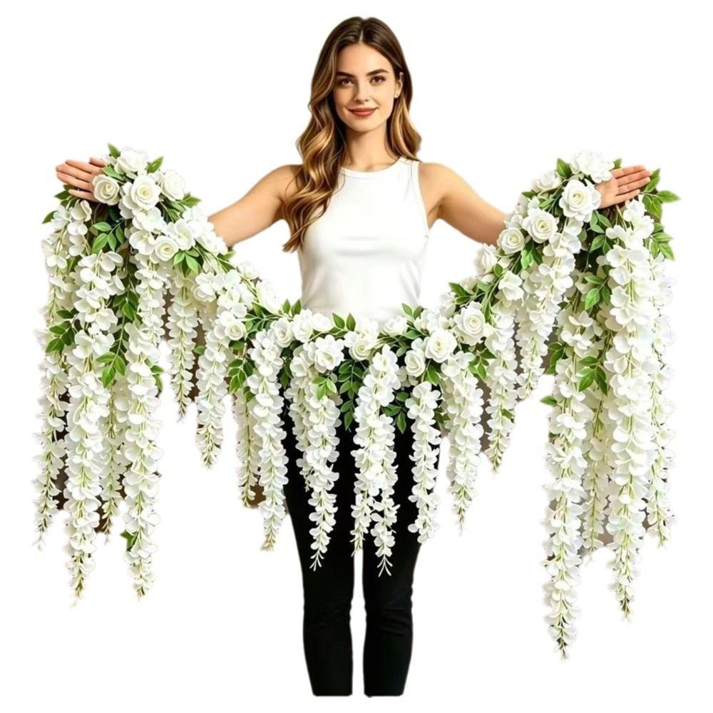 3D Künstliche Blumengirlande 250cm Blauregen Ranke Blume Hängend Rattan Blume Zuhause Hochzeit