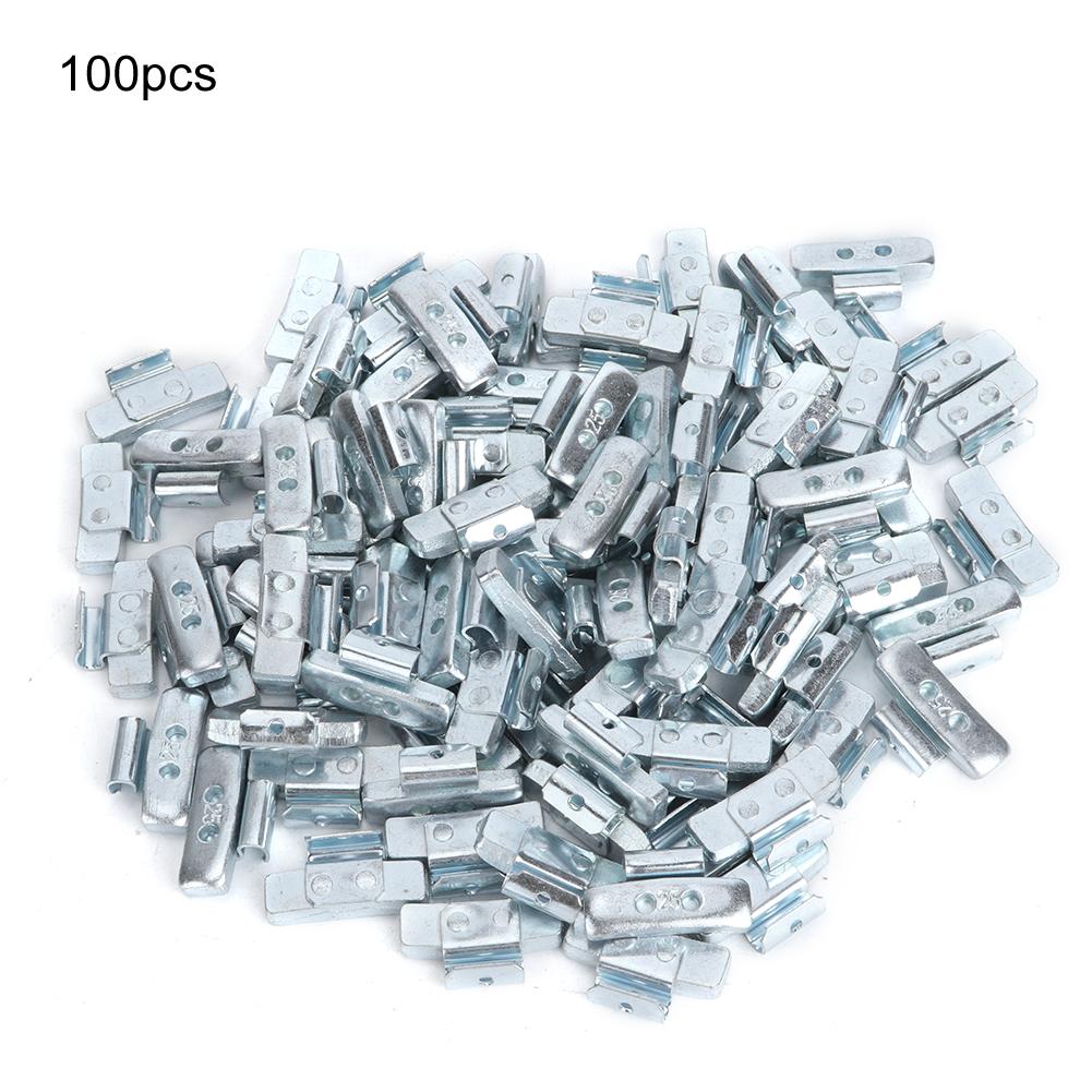 

100pcs 25g 0.88oz Clip On Hook Wheel Balance Blocks P Style Tire Weight Balancing Assortment Without balance clamps