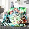 Customiz Name Personality Genshin Impact Characters  Blanket Soft &Warm Sofa Office Bed Travel Lunch Break Blanket, Gift Suitable All Seasons