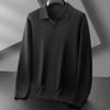 Fat Little Brother Men's Plus Size Lapel Sweater - Trendy Base Layer for Autumn/Winter 2025.