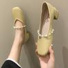 Fashion Spring new shallow mouth thick heel square toe single shoe casual versatile simple comfortable women's shoes