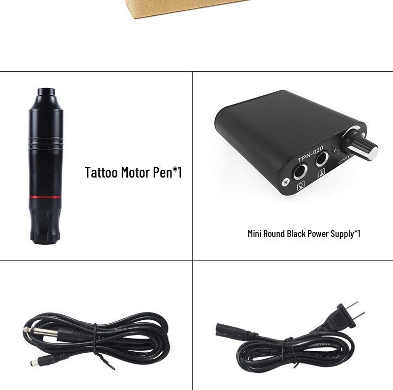 Oulan Lishi Nr.. 10 Tattoo Stift Set: Komplettes Schüler-Tätowiermaschinen-Set