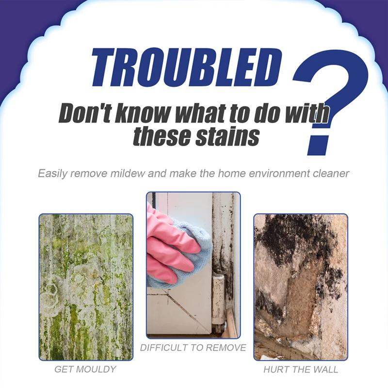 Mildew Stain Remover 60 ML Multi-Purpose Mildew Cleaner Mist Wall Mold Remover Mold Cleaning Spray For Toilet Tile Seams Washing