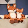 35cm/50cm Cute Fluffy Fox Plush Toy Soft Cartoon Orange Foxes Stuffed Doll Appease Birthday Gift