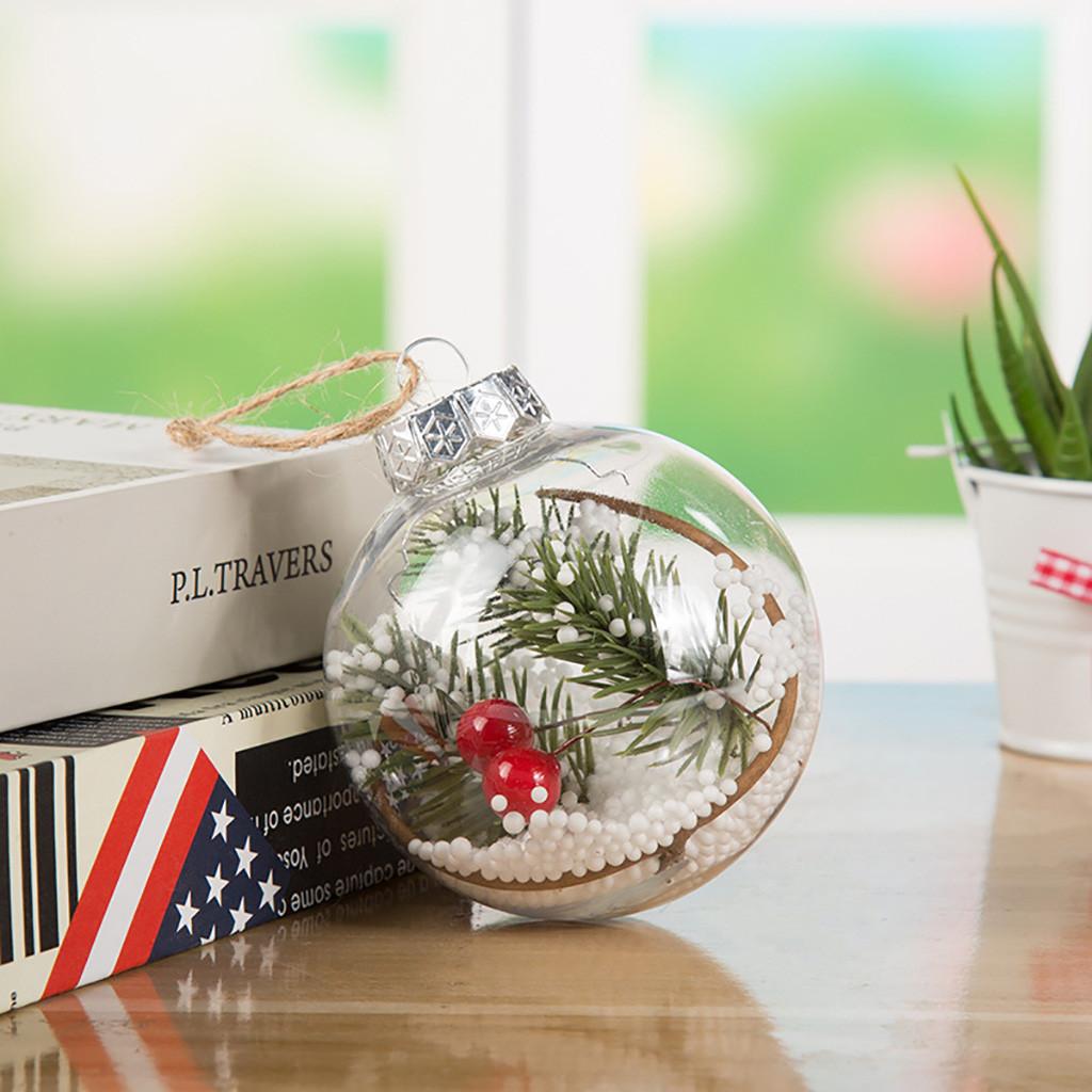 Dekoration Transparent Weihnachten DIYT Kugel Festival Anhänger Geschenk Hohlkugel