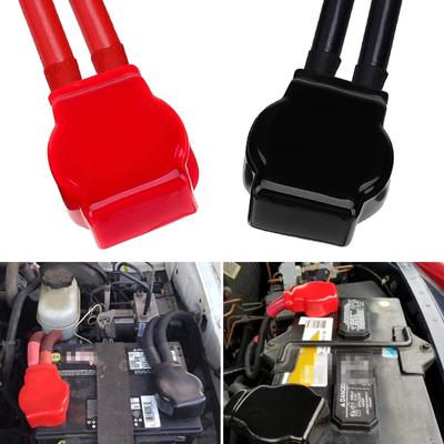 2X Battery Terminal Covers Positive Negative Top Post Cap Protection Universal Car Motorcycle Truck Battery Wire Connector Cap