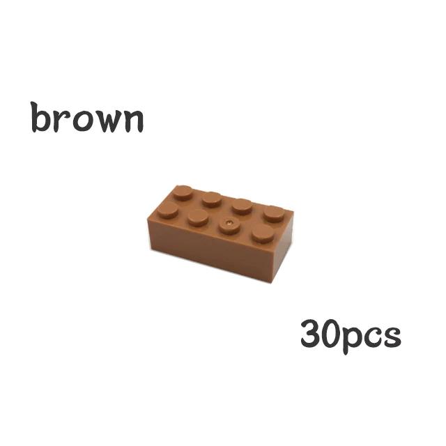 Non-Toxic 30Pcs Bulk Blocks Building Bricks Thick 2X4 Educational Assemblage Construction Toy For Children Size Compatible With Brand 3001