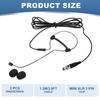 uxcell Earhook Headset Microphone, Single Ear Over-Ear Type, Omnidirectional Wired Condenser Microphone, TA3F Mini XLR 3-pin Plug Included, 1.2m