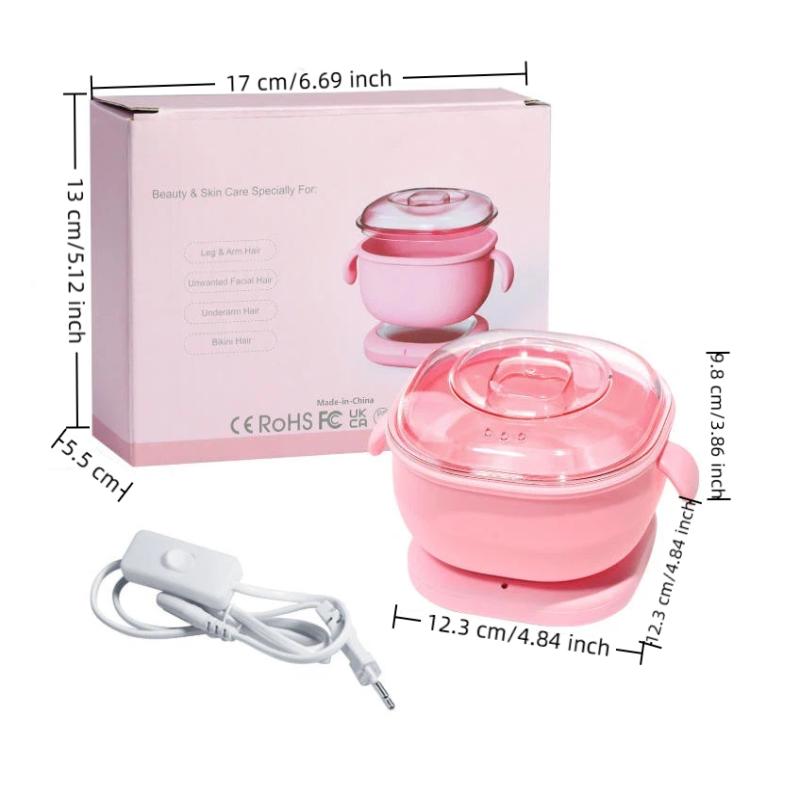Scaldacera Pieghevole Macchina per Depilazione a Cera Scaldacera in Silicone Portatile 400 ml Epilatore per Corpo Spa Pentolino per Cera Paraffinica per Viaggio